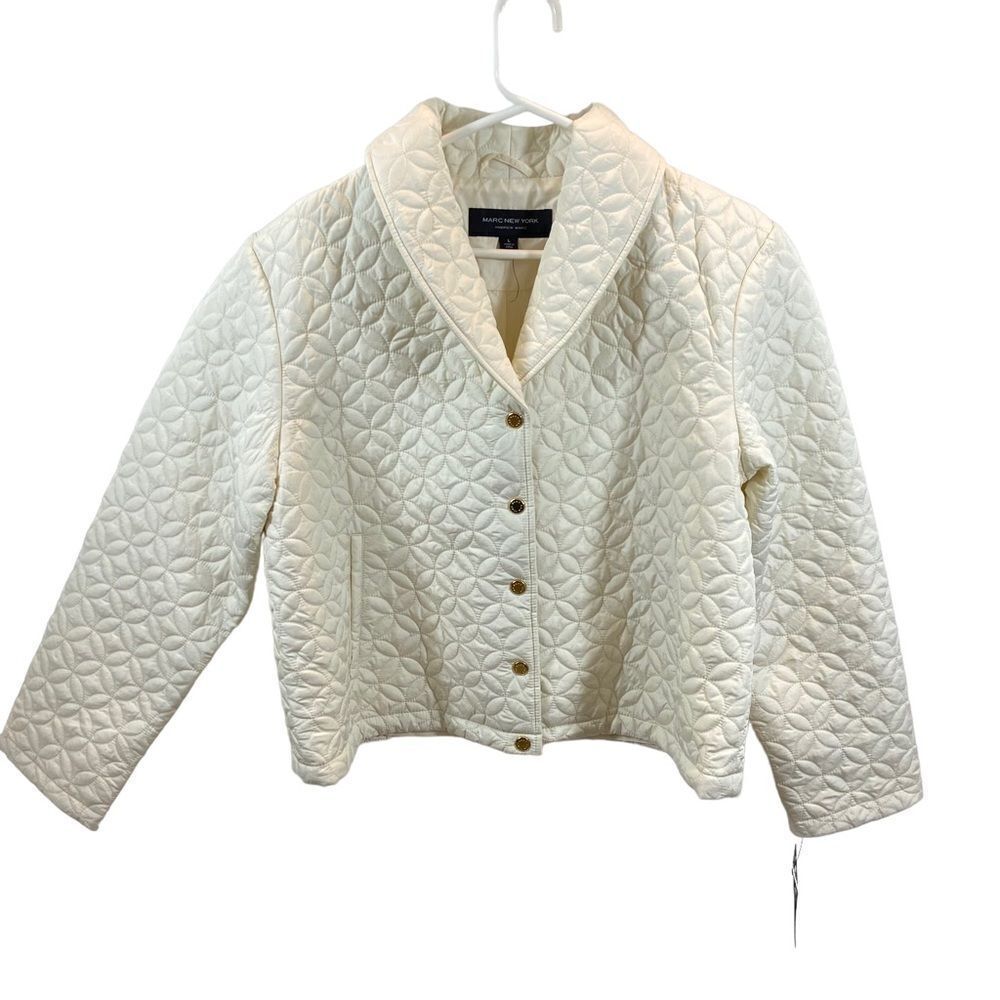 Brand New With Tags Marc New York Beans Cream Quilted Jacket Size Large